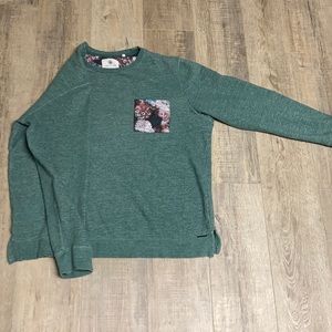 Green “on the byas ” crew neck